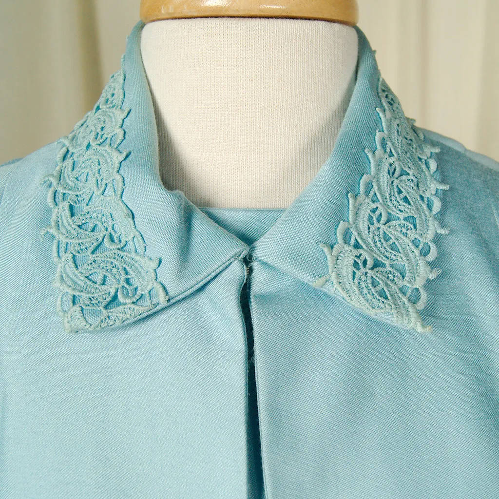 1960s Blue Shift w Coat Dress