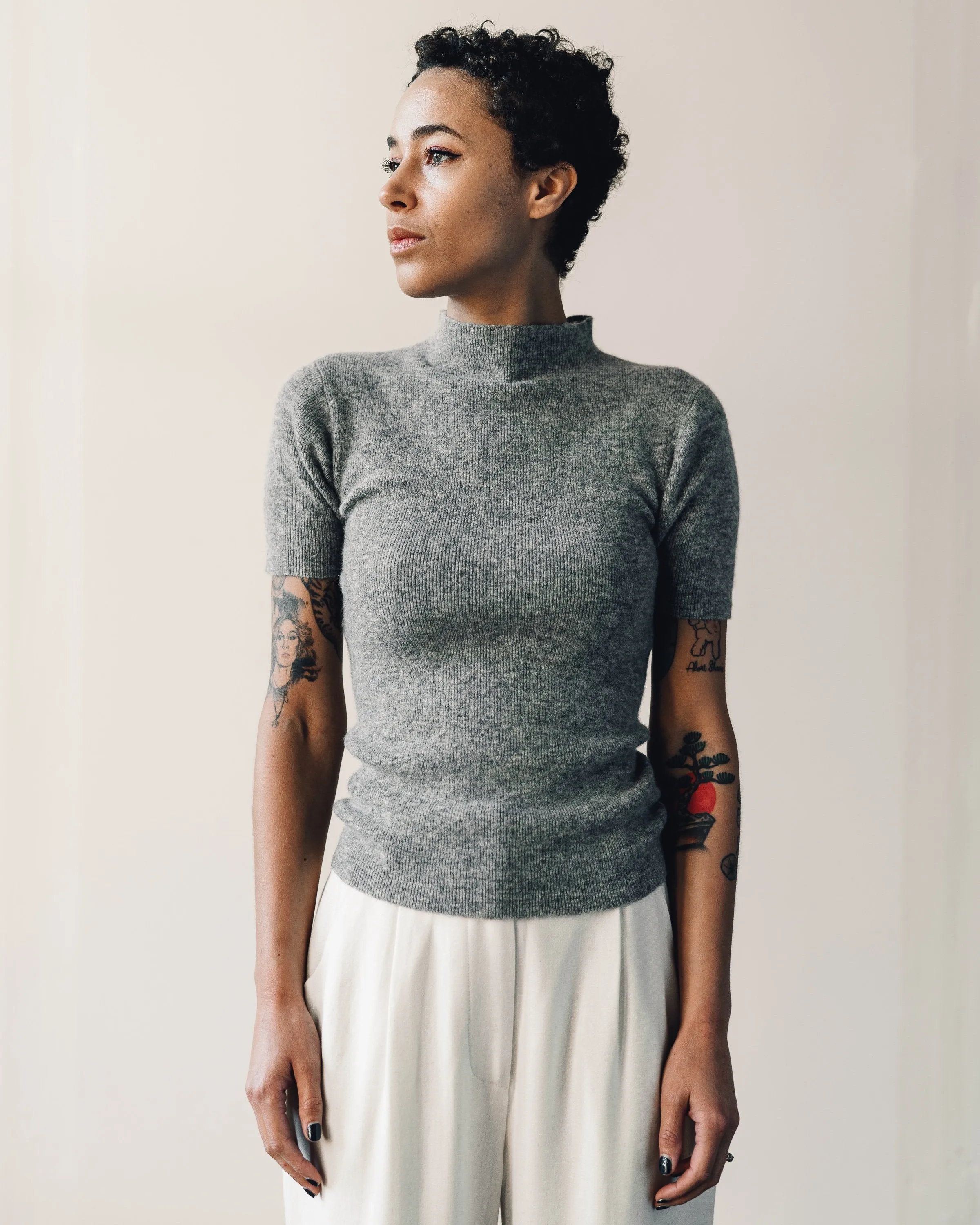 7115 Mockneck Fitted Tee, Husky