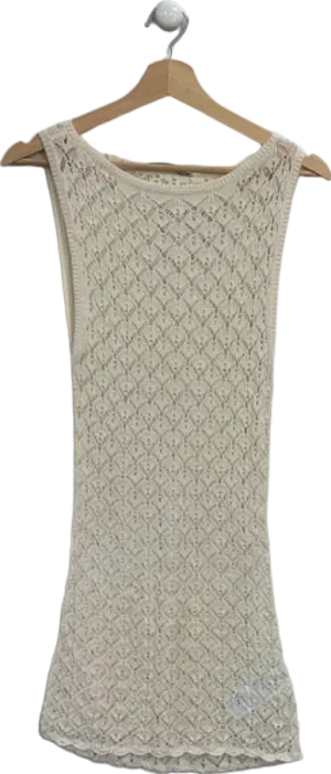 Abercrombie & Fitch White Lace Crochet Sleeveless Top XXS