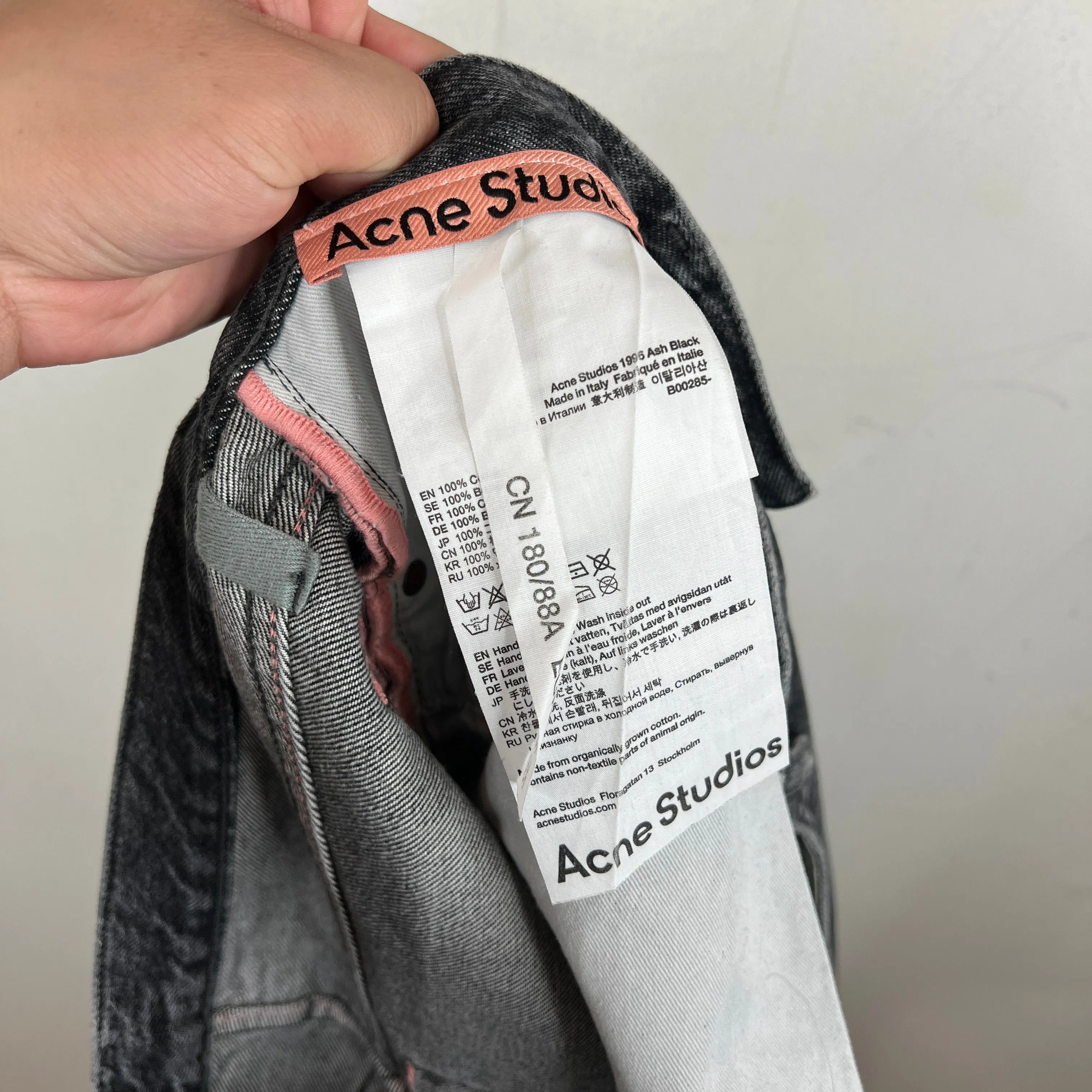 Acne Studios Faded Black Denim Jeans