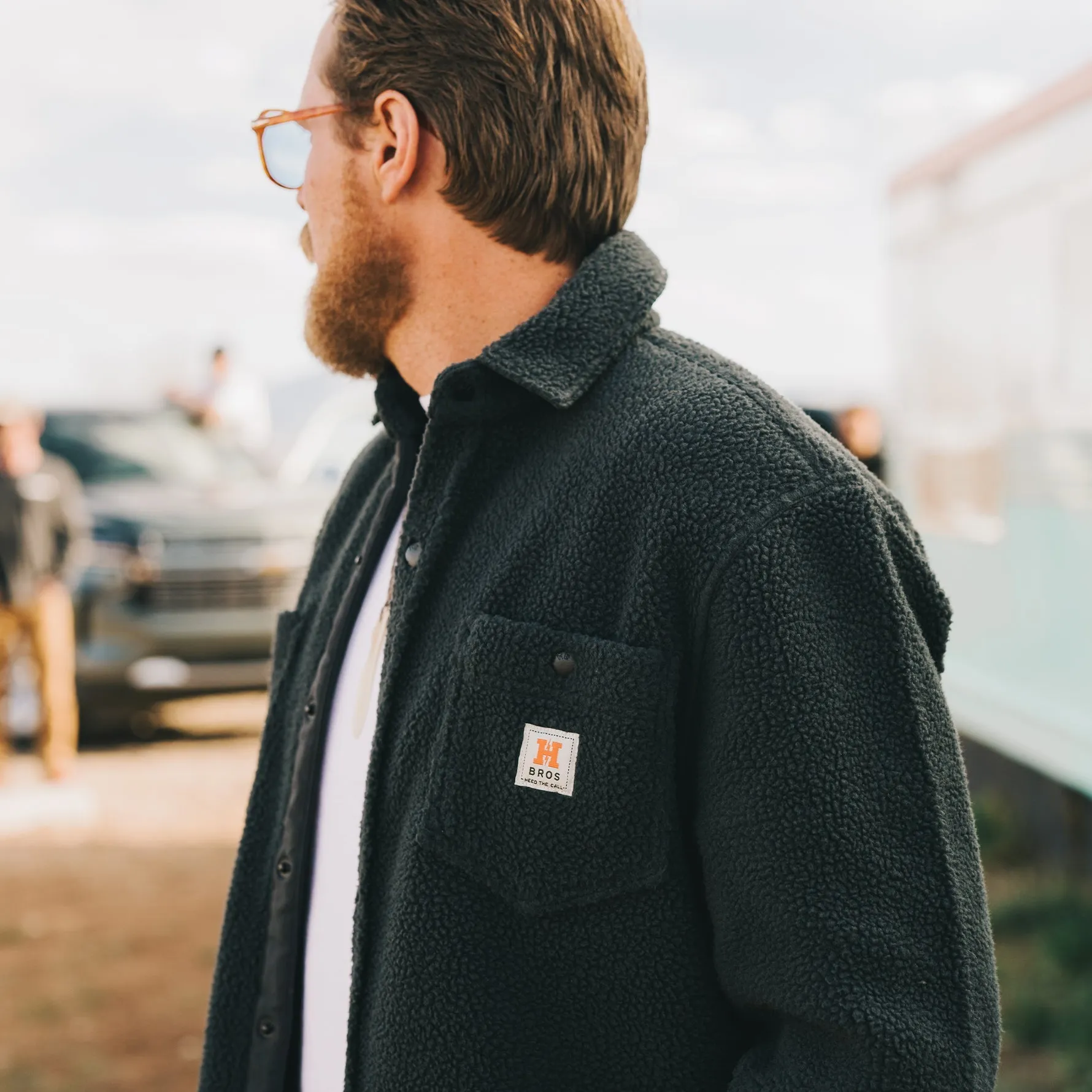 Allegheny Fleece Overshirt in Antique Black