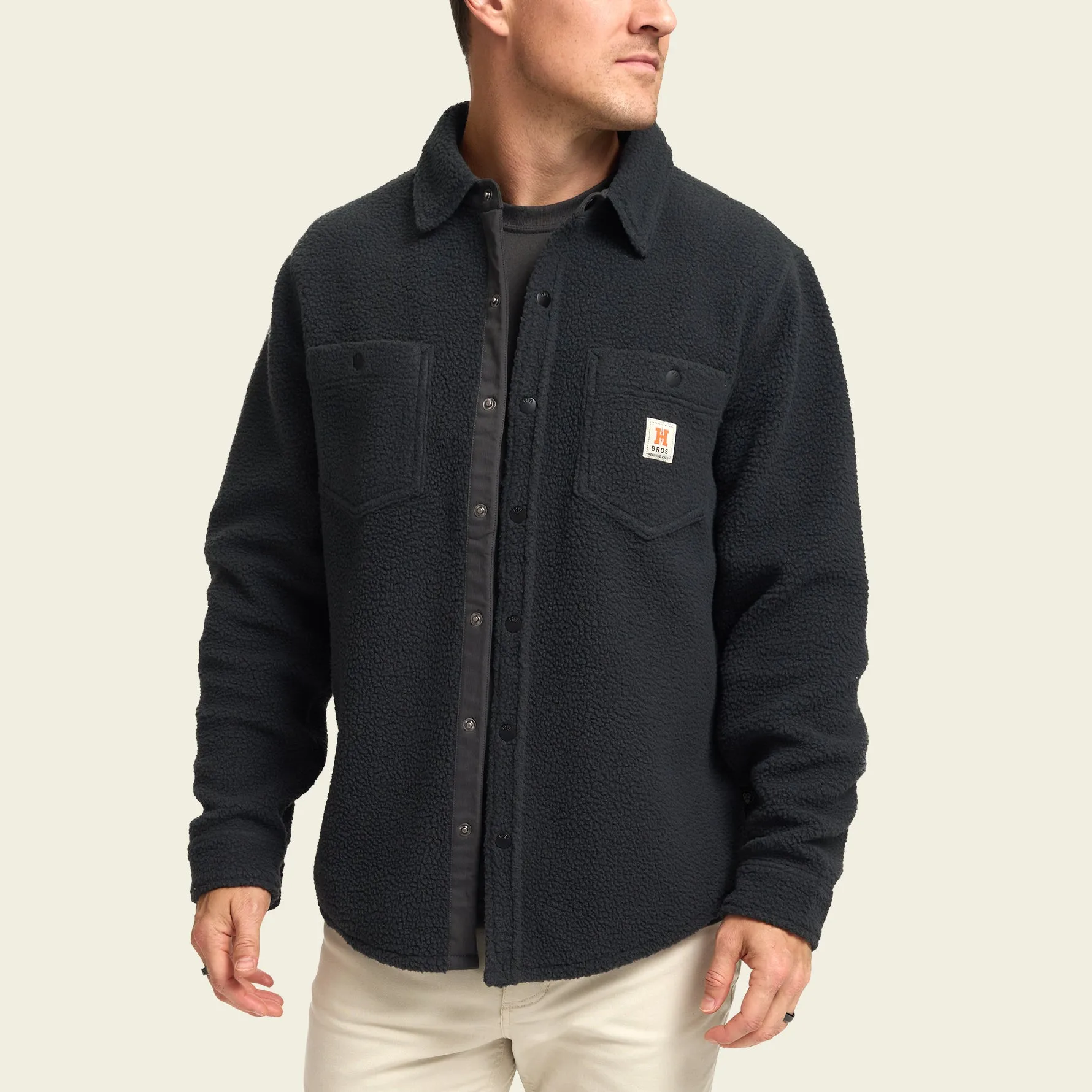 Allegheny Fleece Overshirt in Antique Black