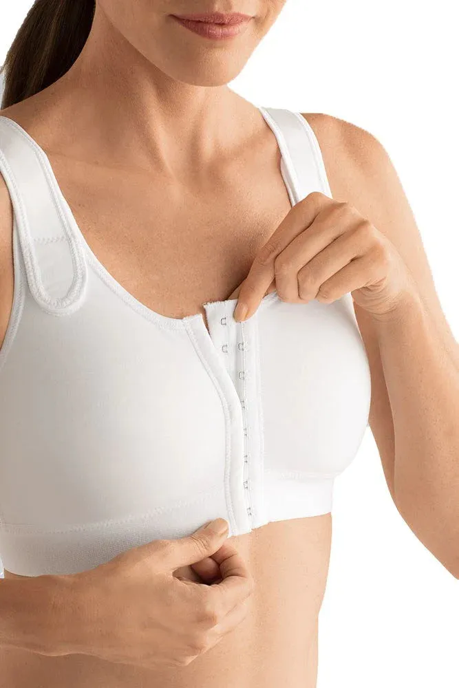 Amoena Sarah Front-Closure Wire-Free Bra | White | #0778