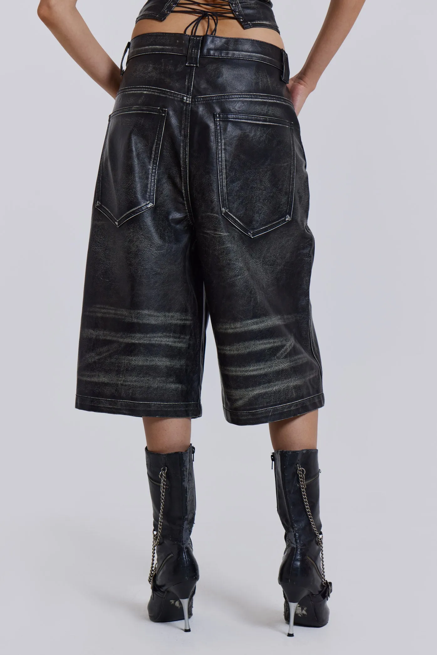 Ash Faux Leather Colossus Shorts
