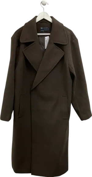 ASOS Brown Single Breasted Overcoat UK M