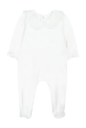 Babygrow - Ecru with lace collar