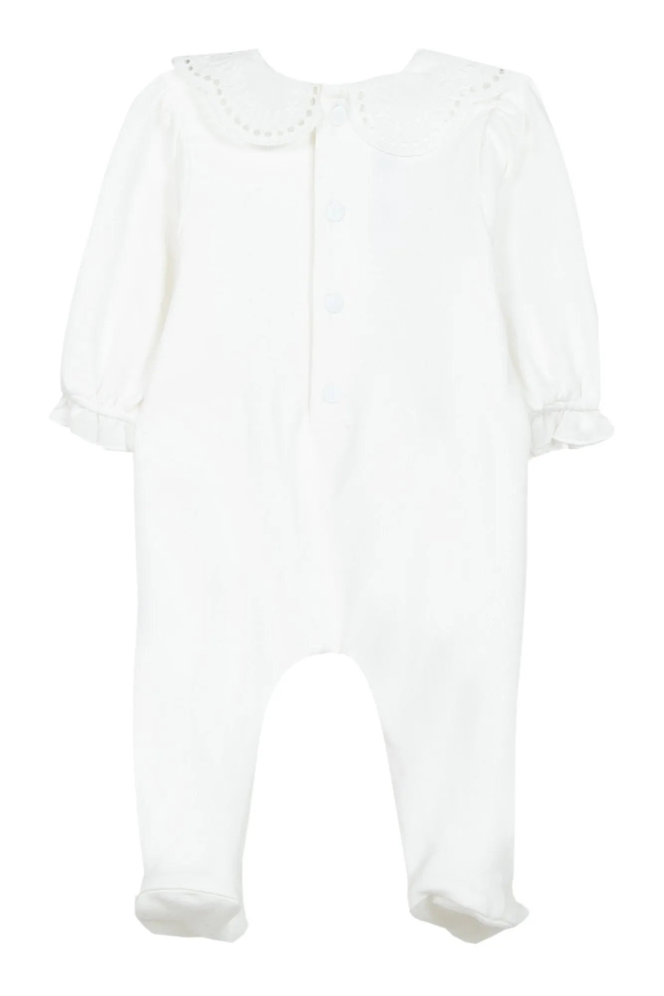 Babygrow - Ecru with lace collar