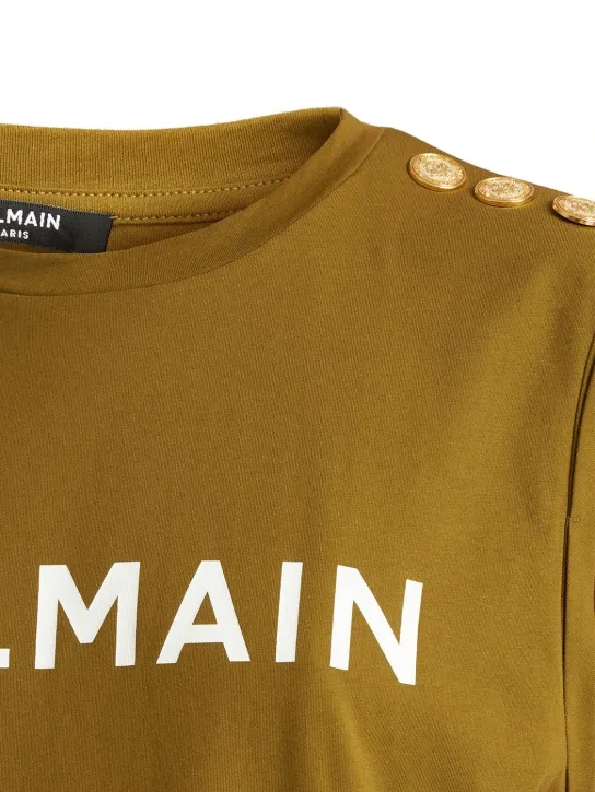 Balmain   Logo print organic cotton tank top 