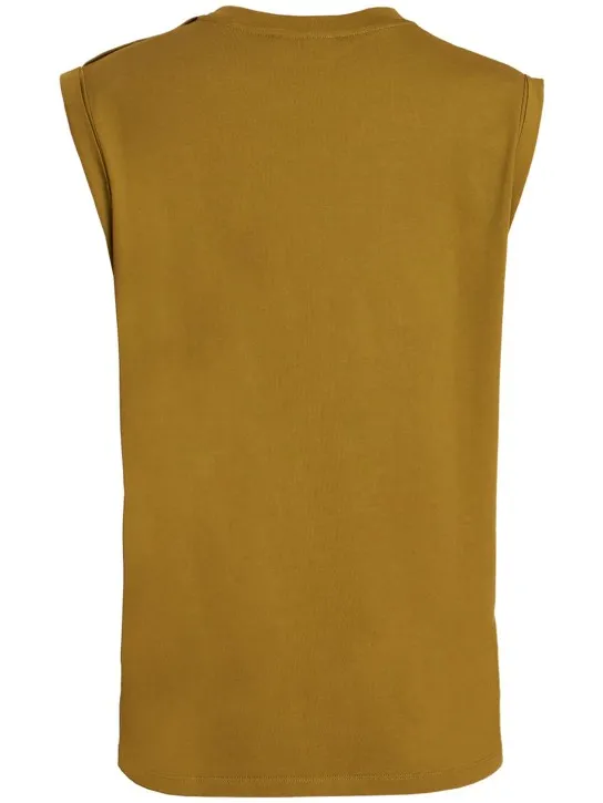 Balmain   Logo print organic cotton tank top 