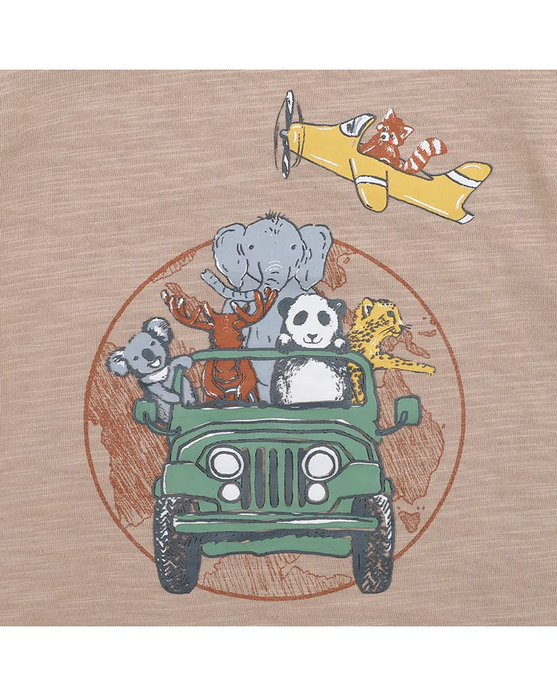 Bebe Scout Adventure L/S Tee - Latte (Size 000-5)