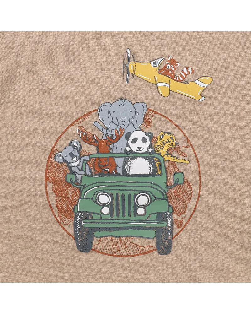 Bebe Scout Adventure L/S Tee - Latte (Size 000-5)