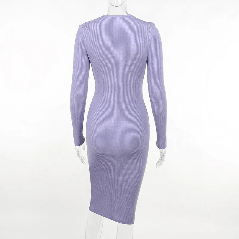 BerriesJam - 2024 Y2K Elegant Sexy Crochet Long Sleeve Christmas Dress