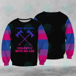 Bisexual 3D Christmas Shirt, LGBT Bisexual Dinosaur Swing Both 3D All Over Printed Shirt, Bisexual Pride Apparel