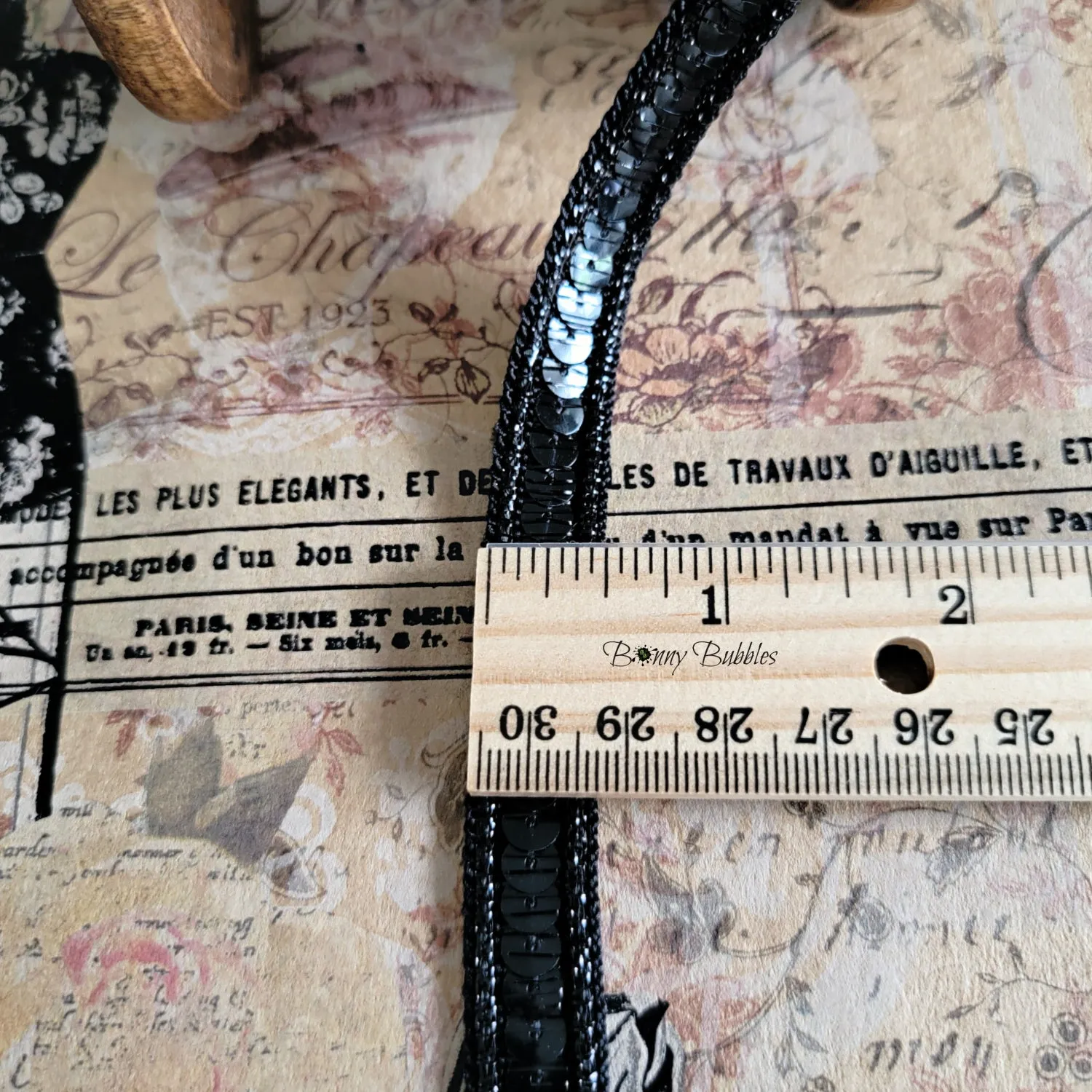 Black Sequin Trim, BB6168