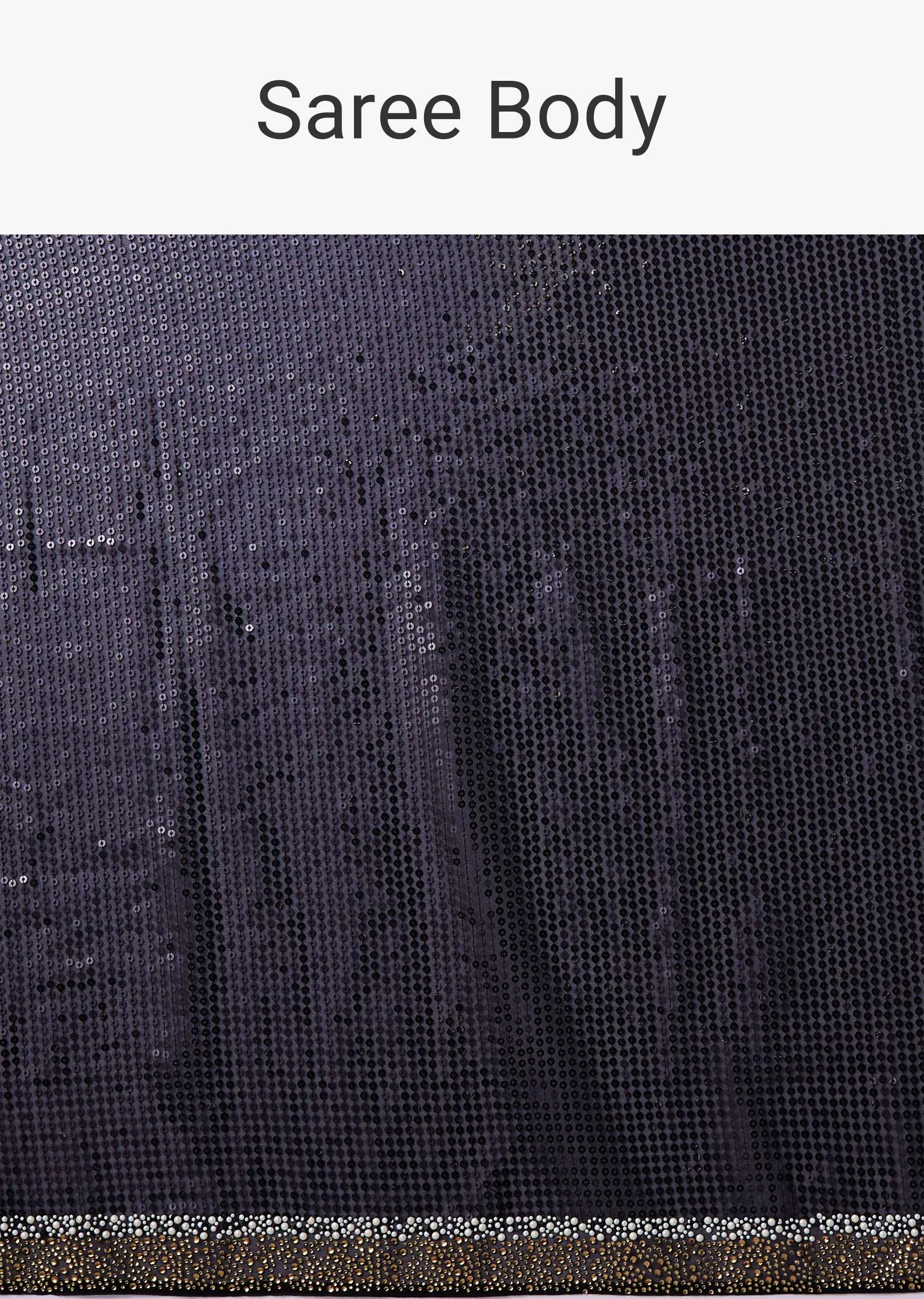 Black Sequins Saree With An Embellished Border
