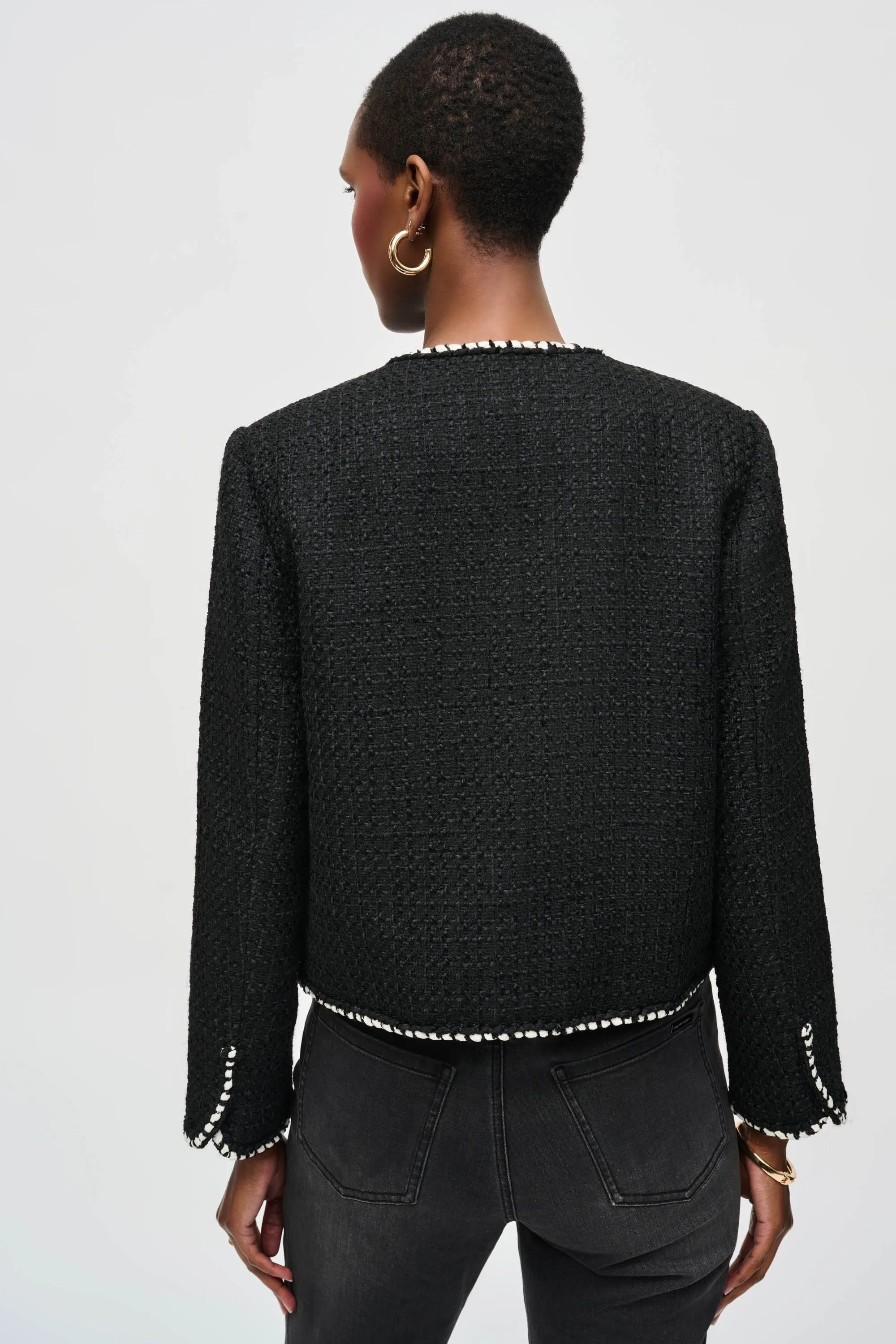 Boucle Jacket with Contrast Trim by Joseph Ribkoff
