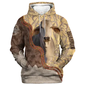 Brahman Lovers In Barley Pattern Hoodie