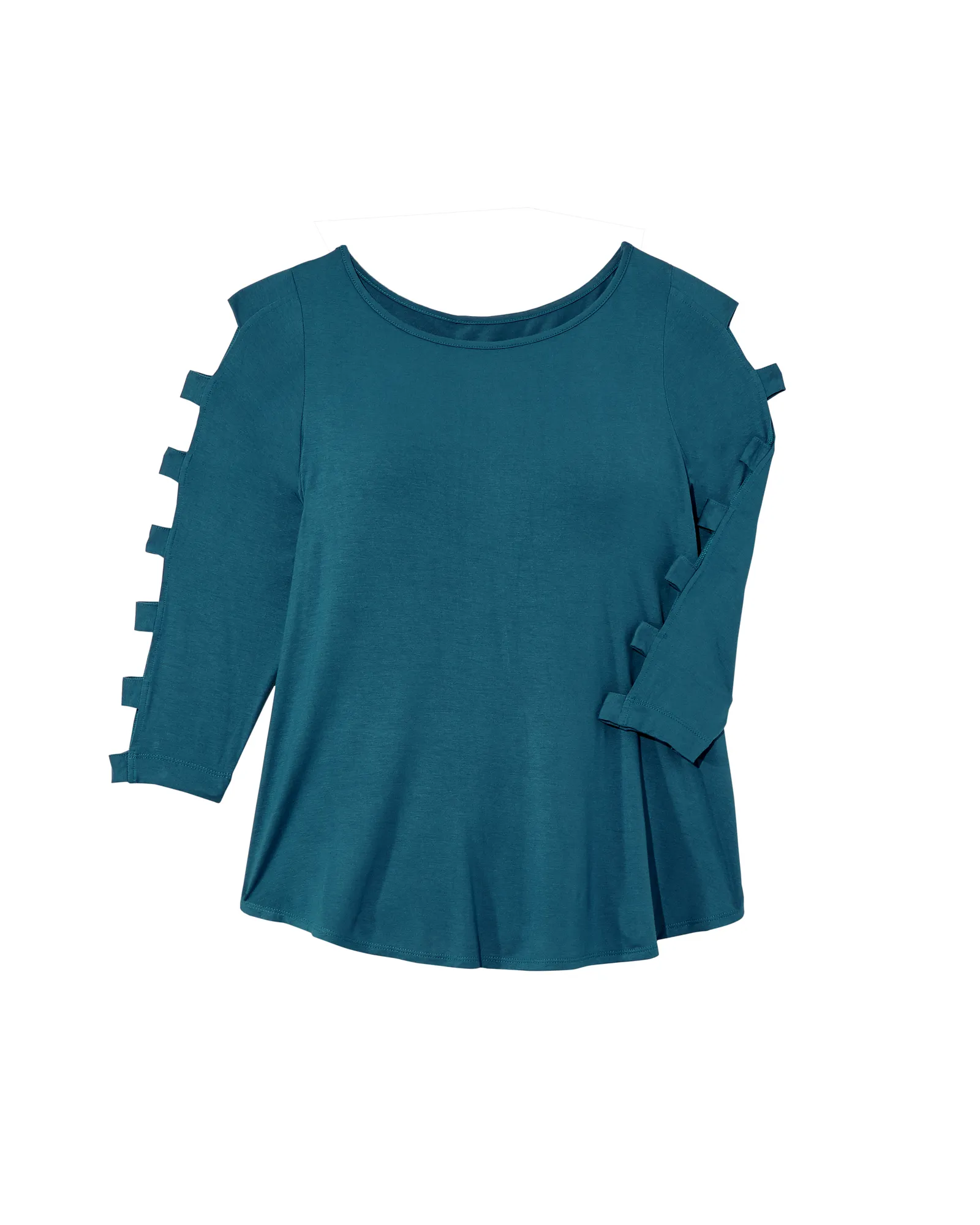 Brie 3/4 Cut-out Sleeve Tee | Teal
