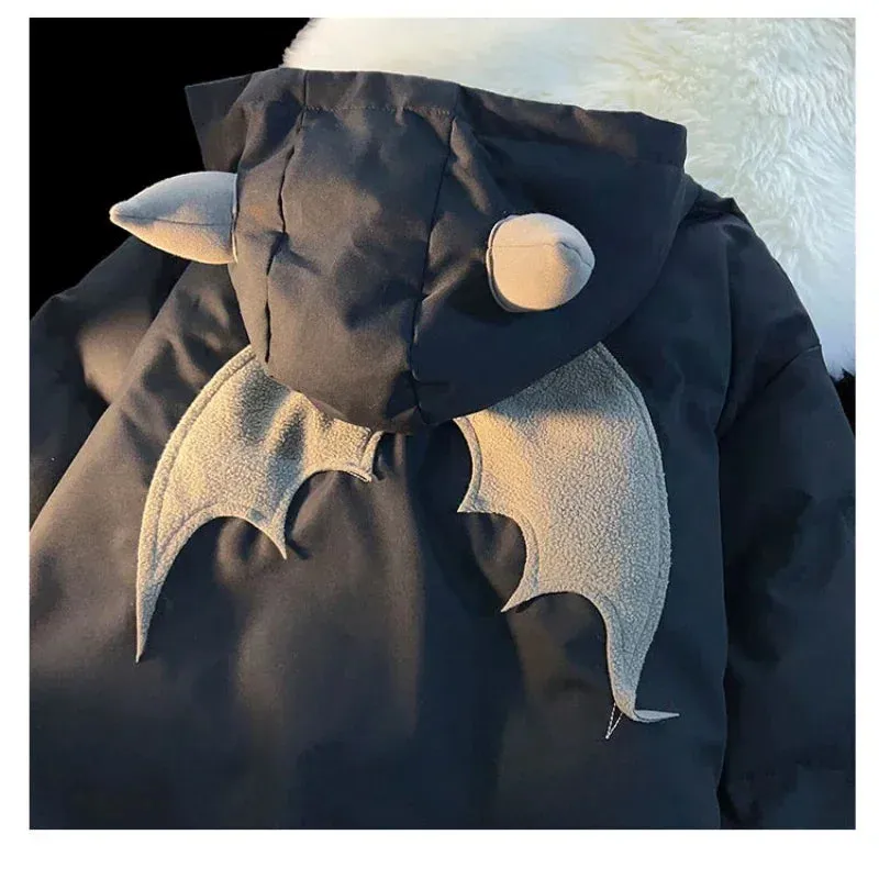 Casual Hooded Embroidered Cotton-padded Y2K New Winter Hoody