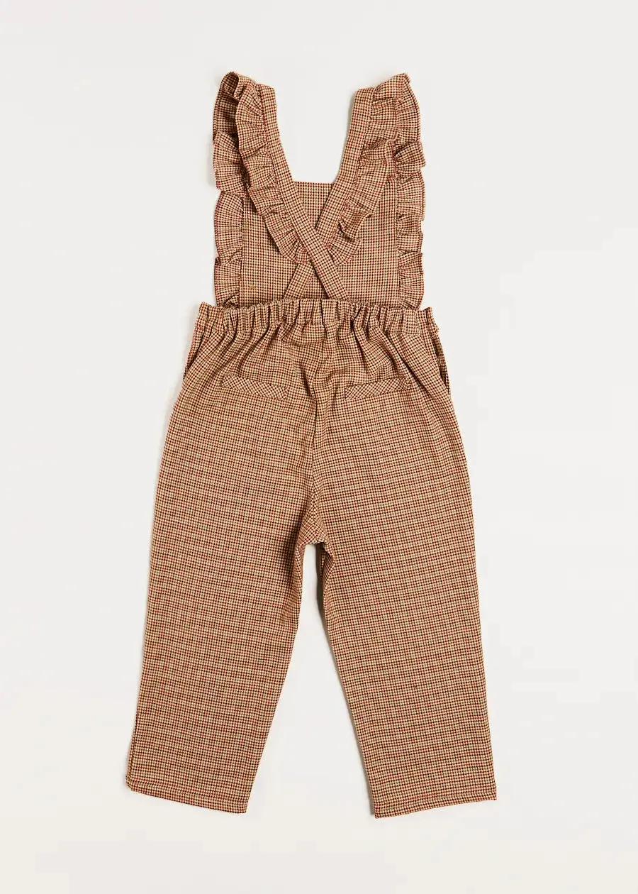 Chester Puppytooth Dungarees in Caramel (4-10yrs)