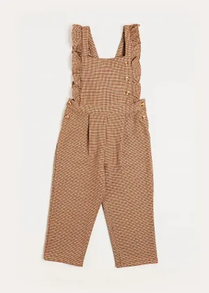 Chester Puppytooth Dungarees in Caramel (4-10yrs)