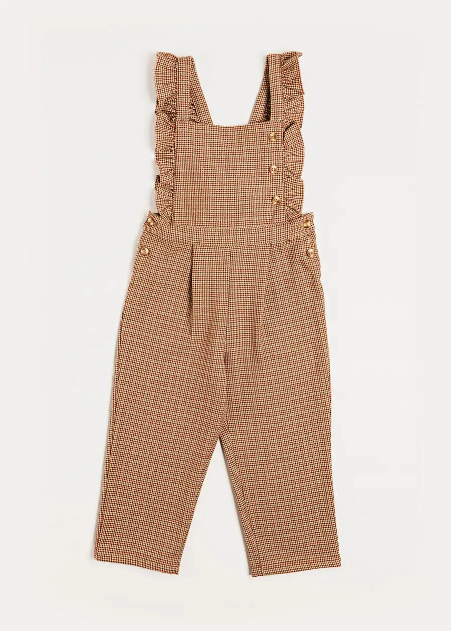 Chester Puppytooth Dungarees in Caramel (4-10yrs)