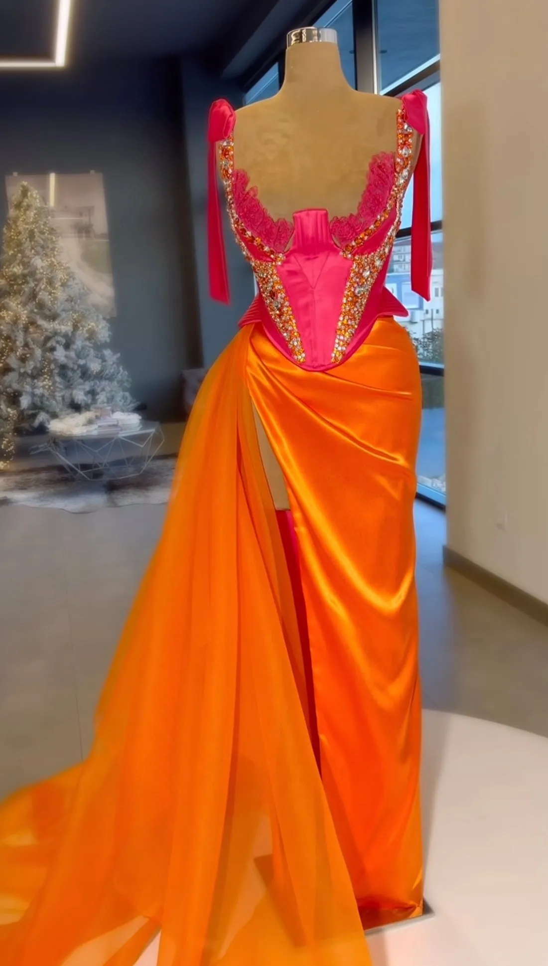 Claire Colorful Patchwork Evening Dress