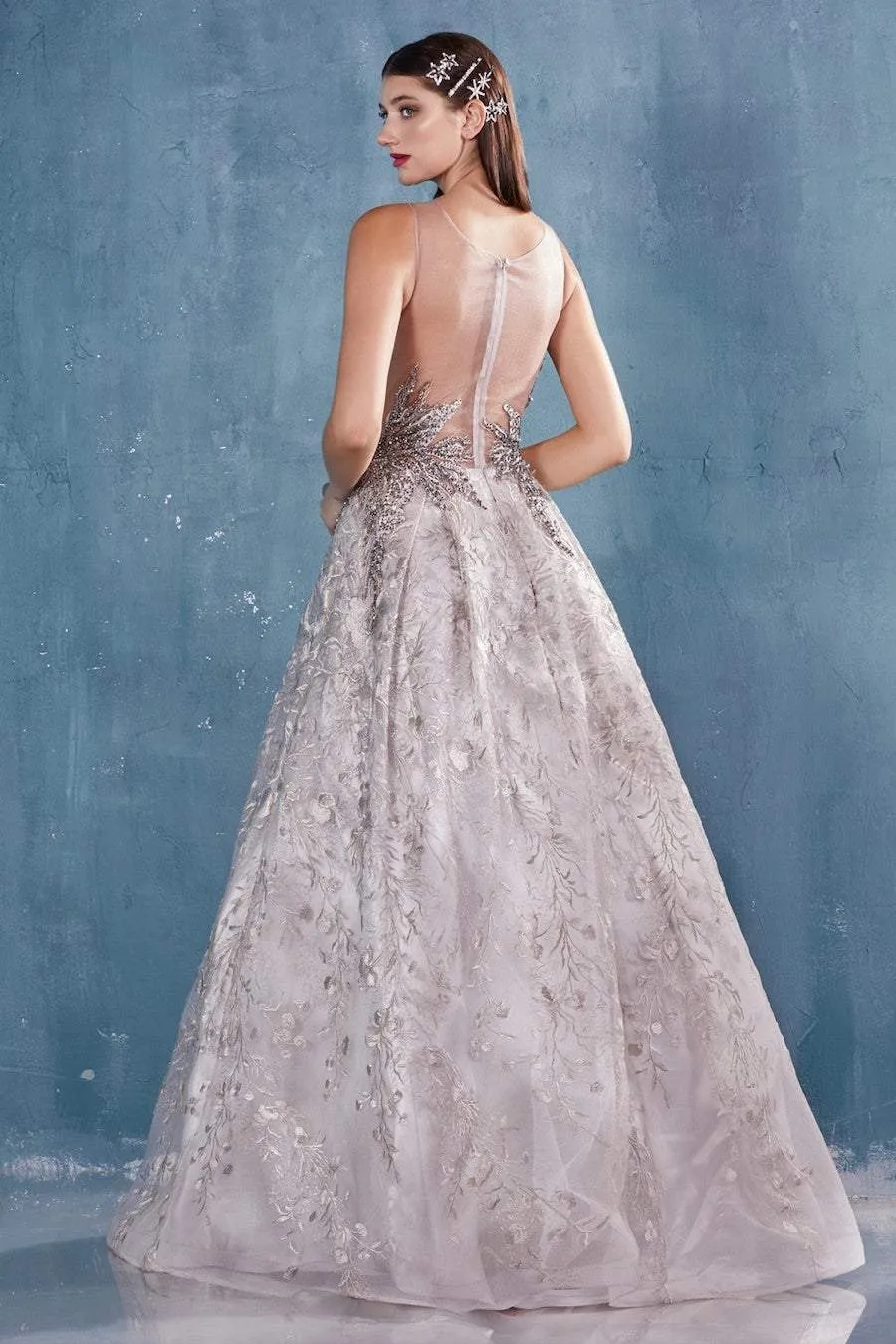 Clar Blue Evening Dress