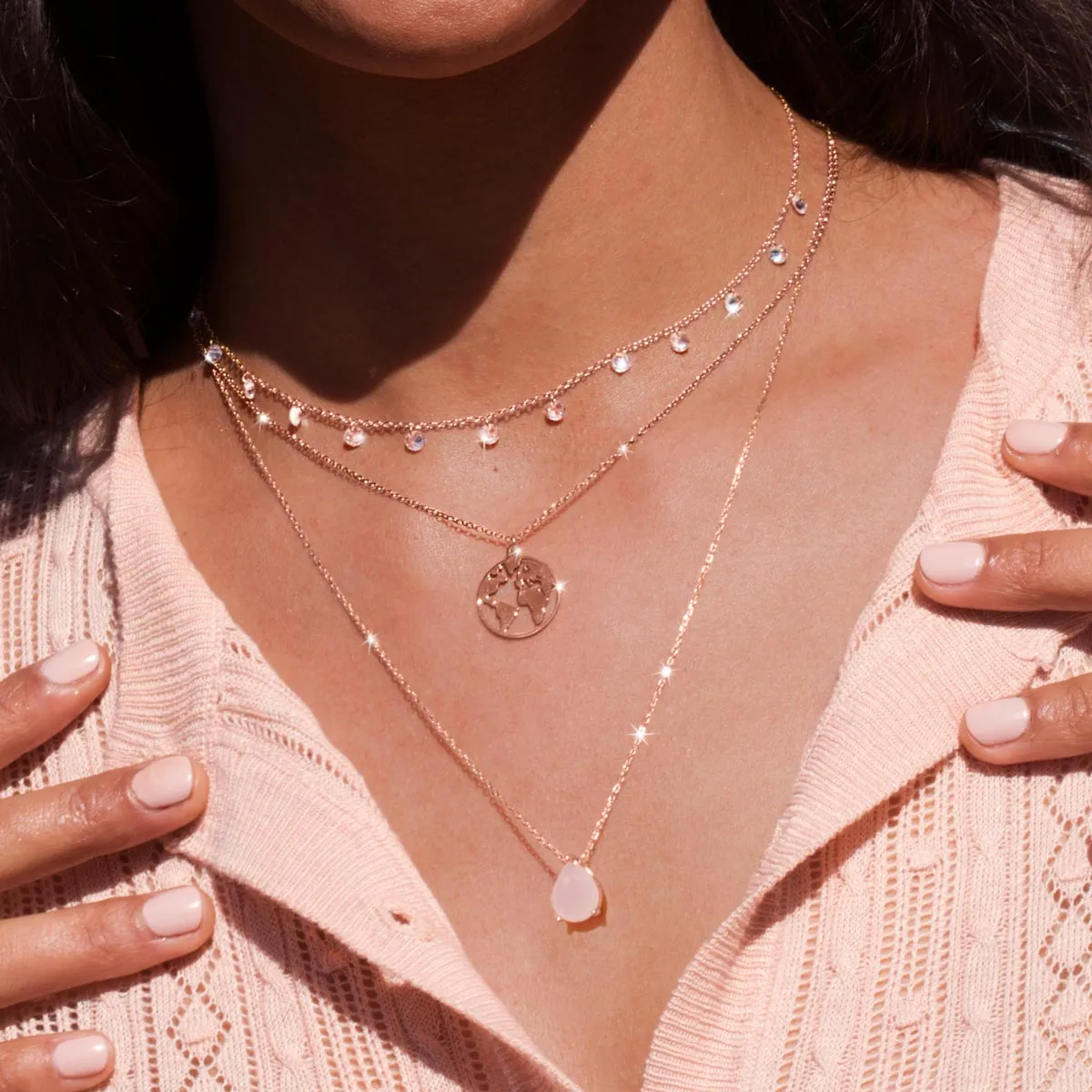 Cleo Rose Gold Necklace