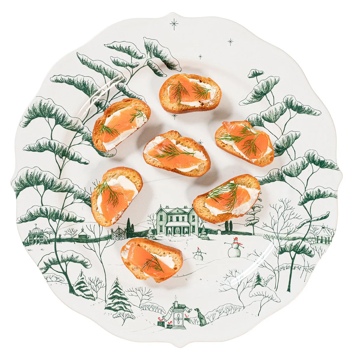 Country Estate Winter Frolic Charger - Evergreen
