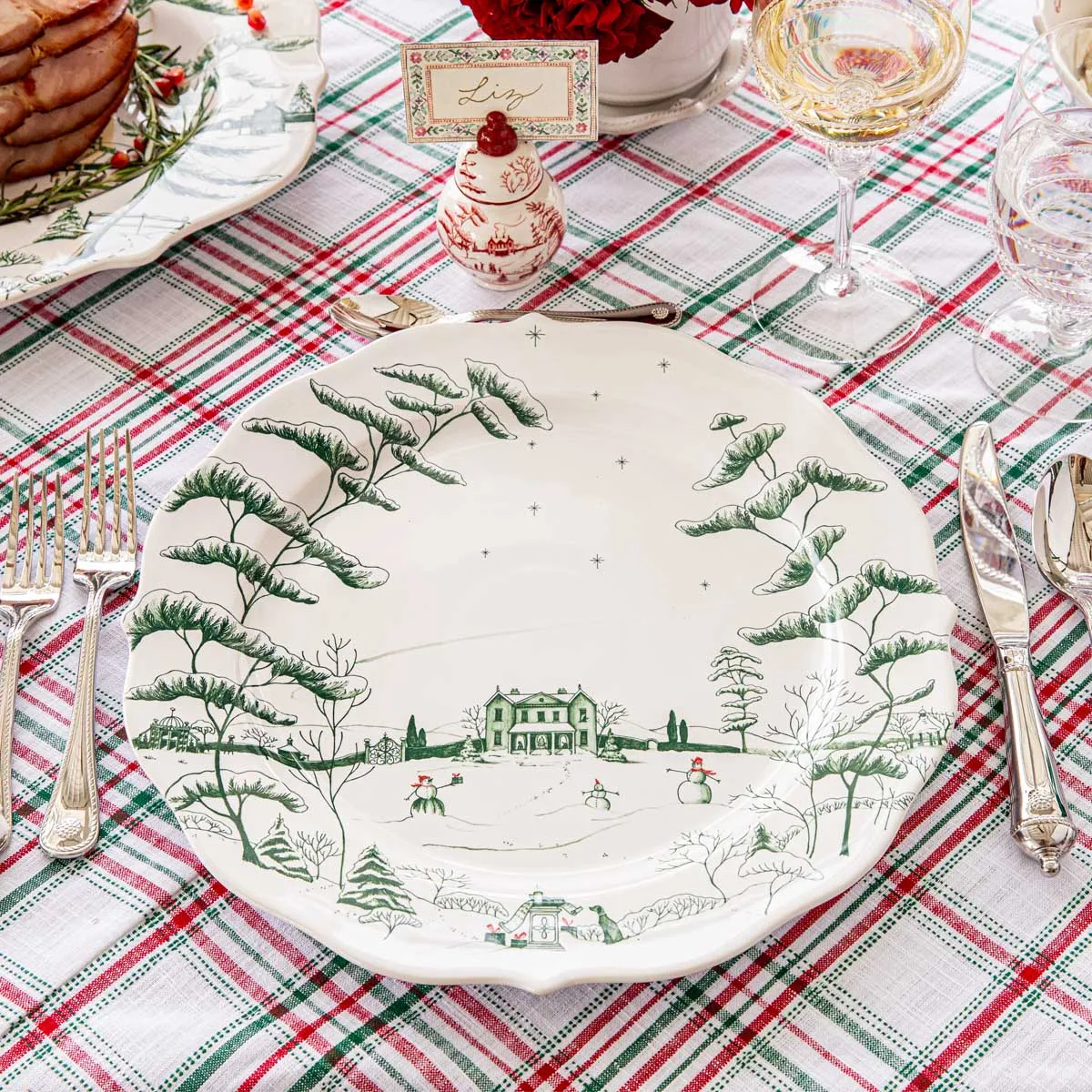 Country Estate Winter Frolic Charger - Evergreen