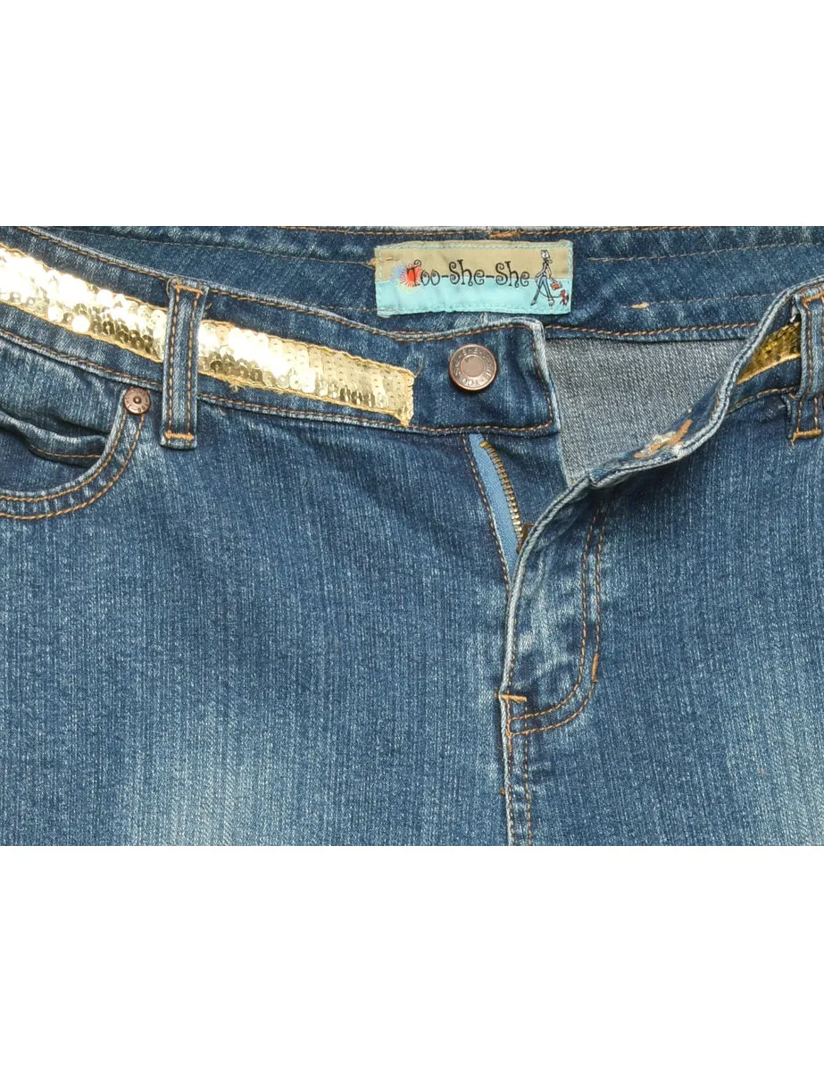 Cropped Straight Fit Jeans - W32 L27