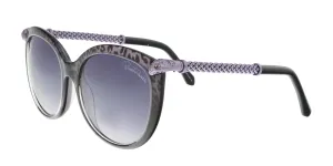 Damaged Store Return Roberto Cavalli RC979S 20B TANIA Purple/Black Round Sunglasses