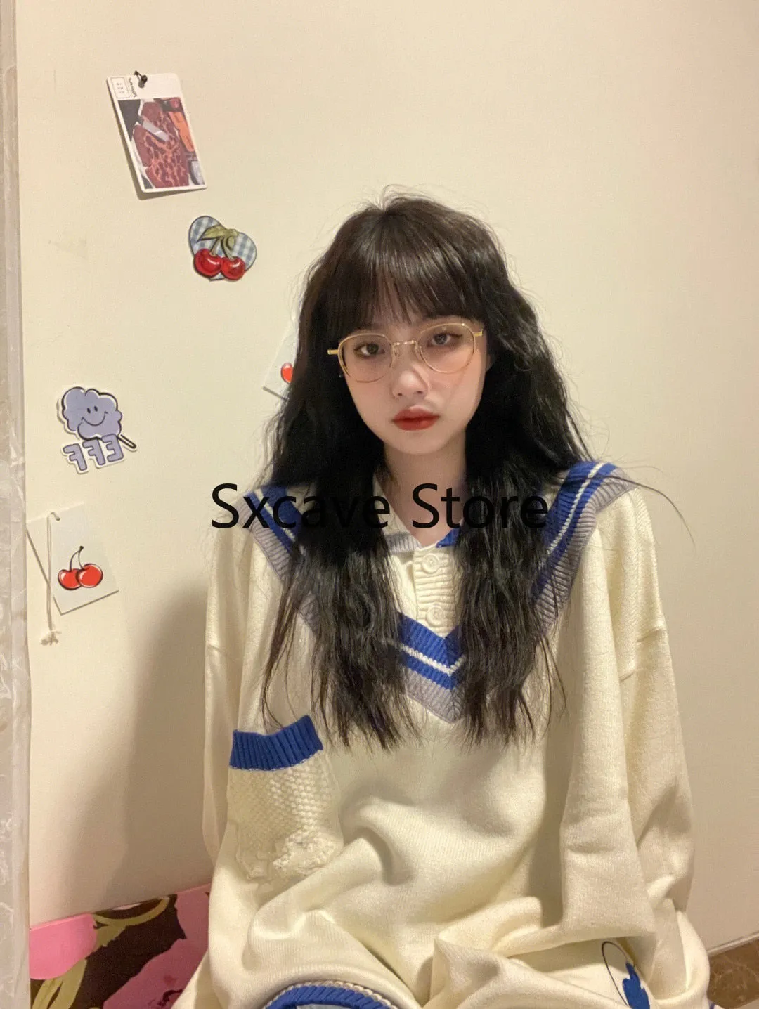 deanwangkt  Autumn Elegant Knitted Sweater Women Long Sleeve Loose Casual Y2k Tops Vintage Pullover Office Lady Korean Style Blouse
