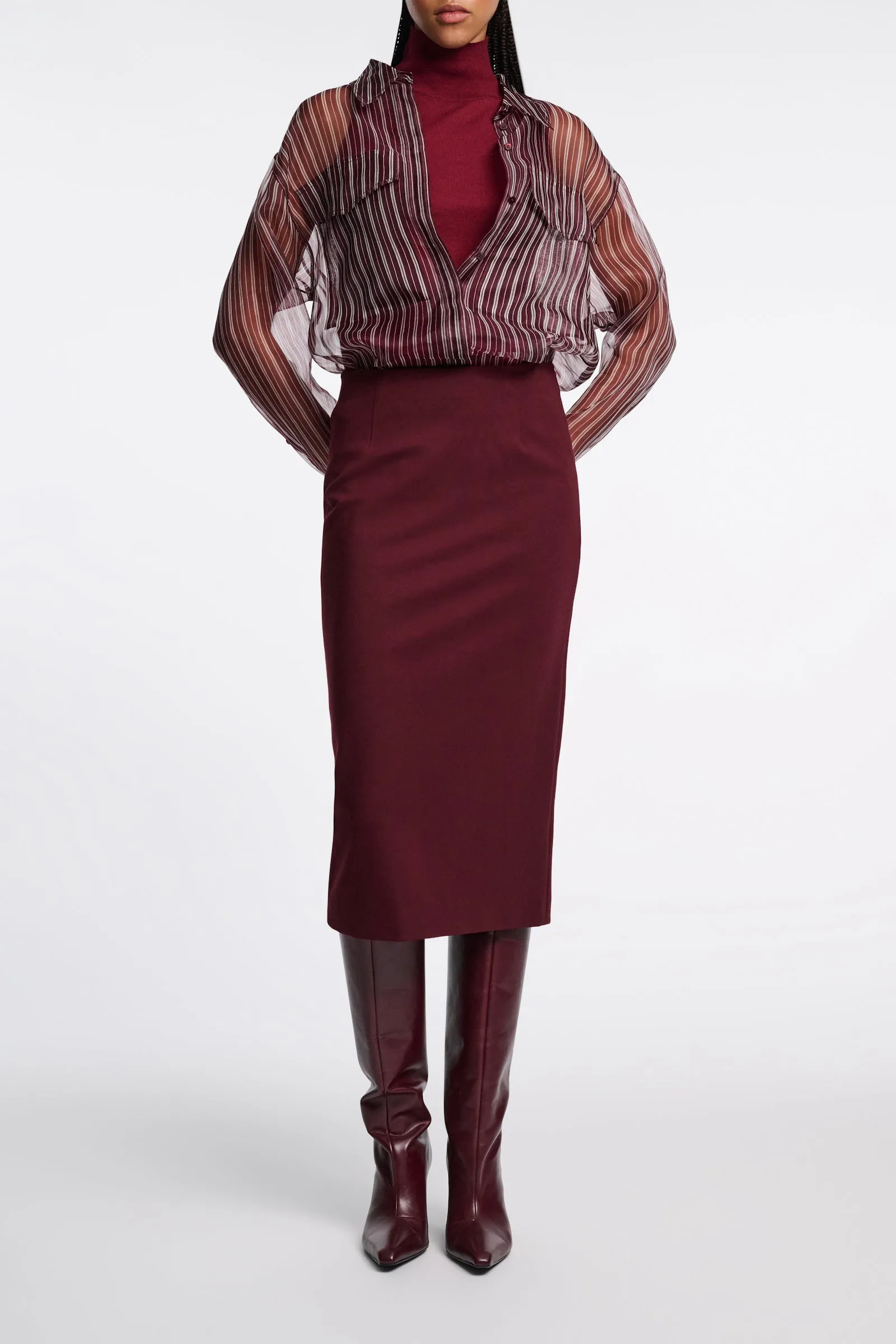 Dorothee Schumacher Emotional Essence Burgundy Skirt
