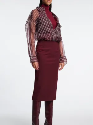 Dorothee Schumacher Emotional Essence Burgundy Skirt