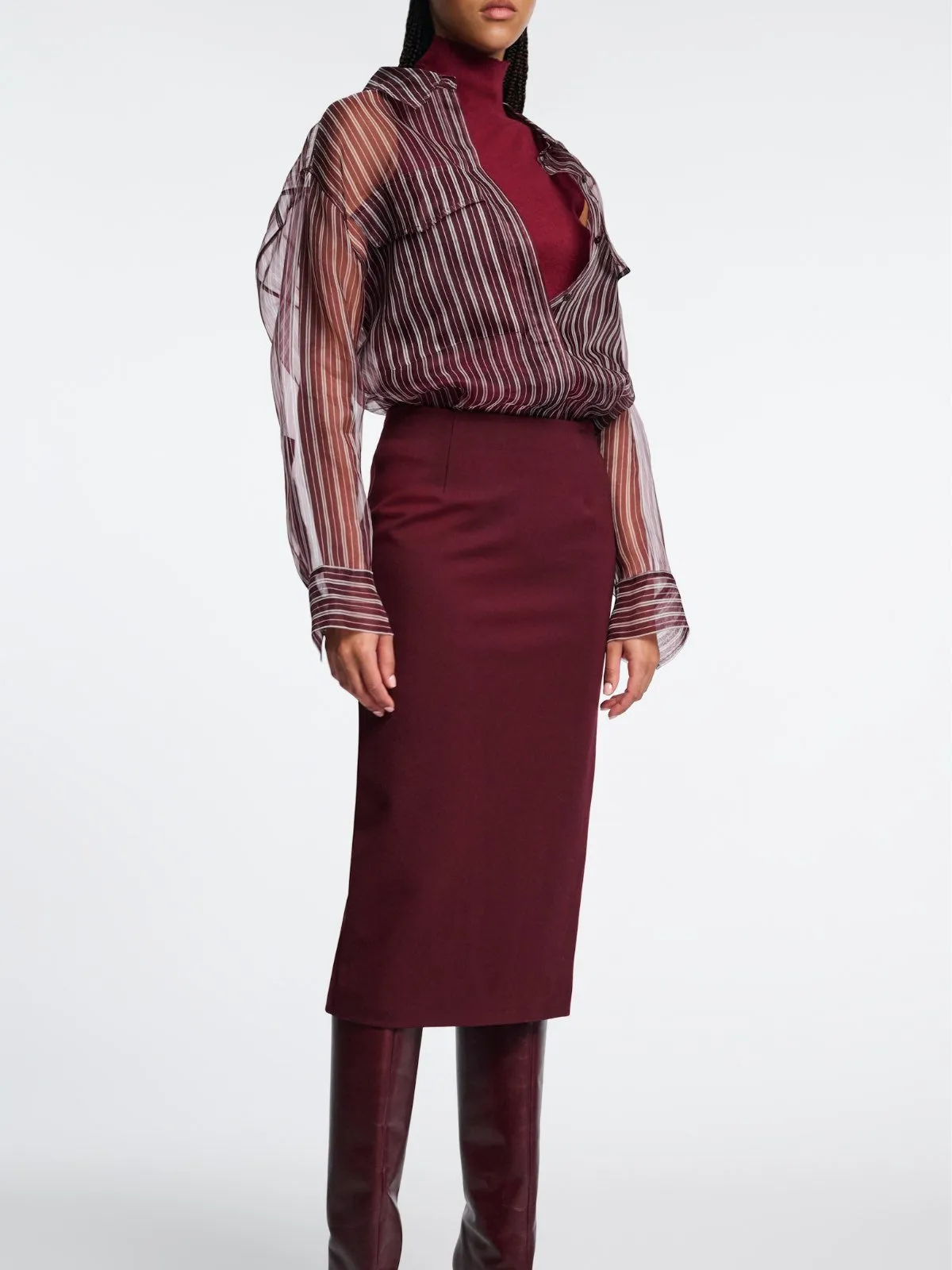Dorothee Schumacher Emotional Essence Burgundy Skirt