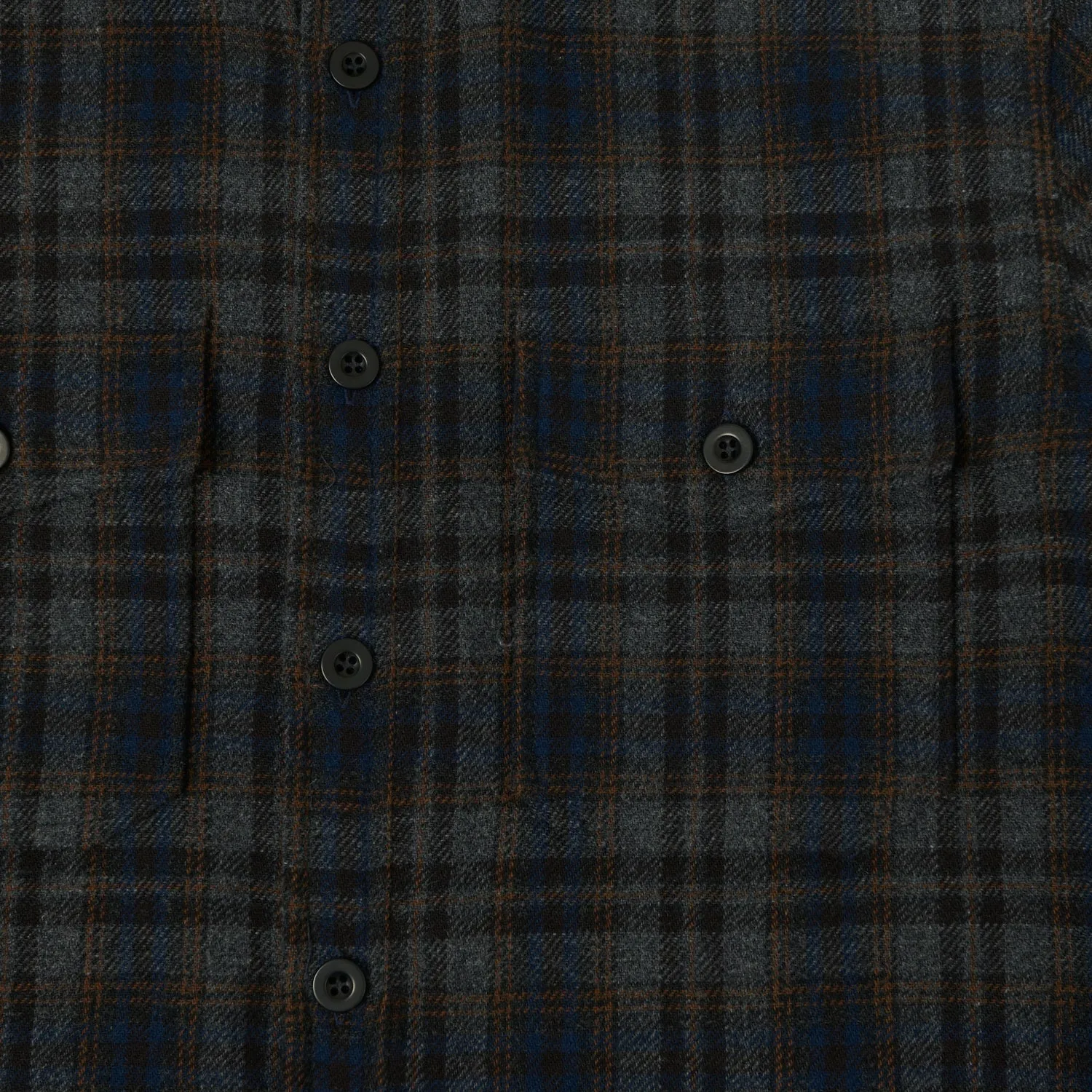 East Harbour Surplus 'MOAB 990' Plaid Overshirt - Navy/Grey