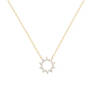 Evelyne Sun Gold Pendant Necklace