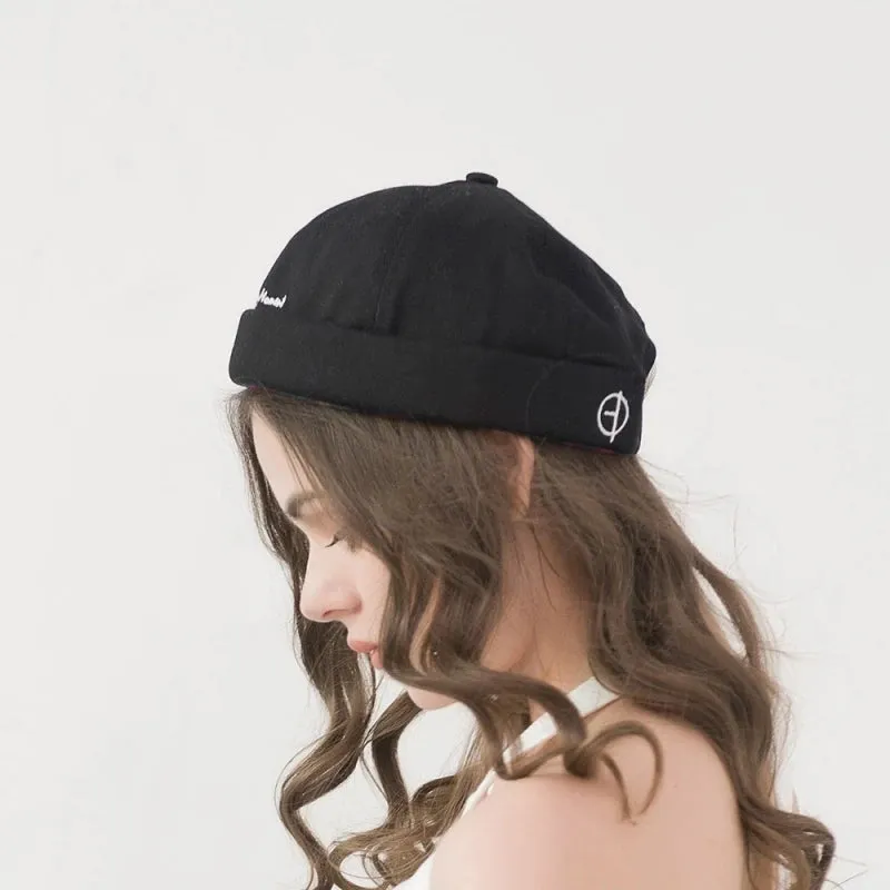 Fashion Men Cotton Docker Cap Vintage Dome Hat Brimless