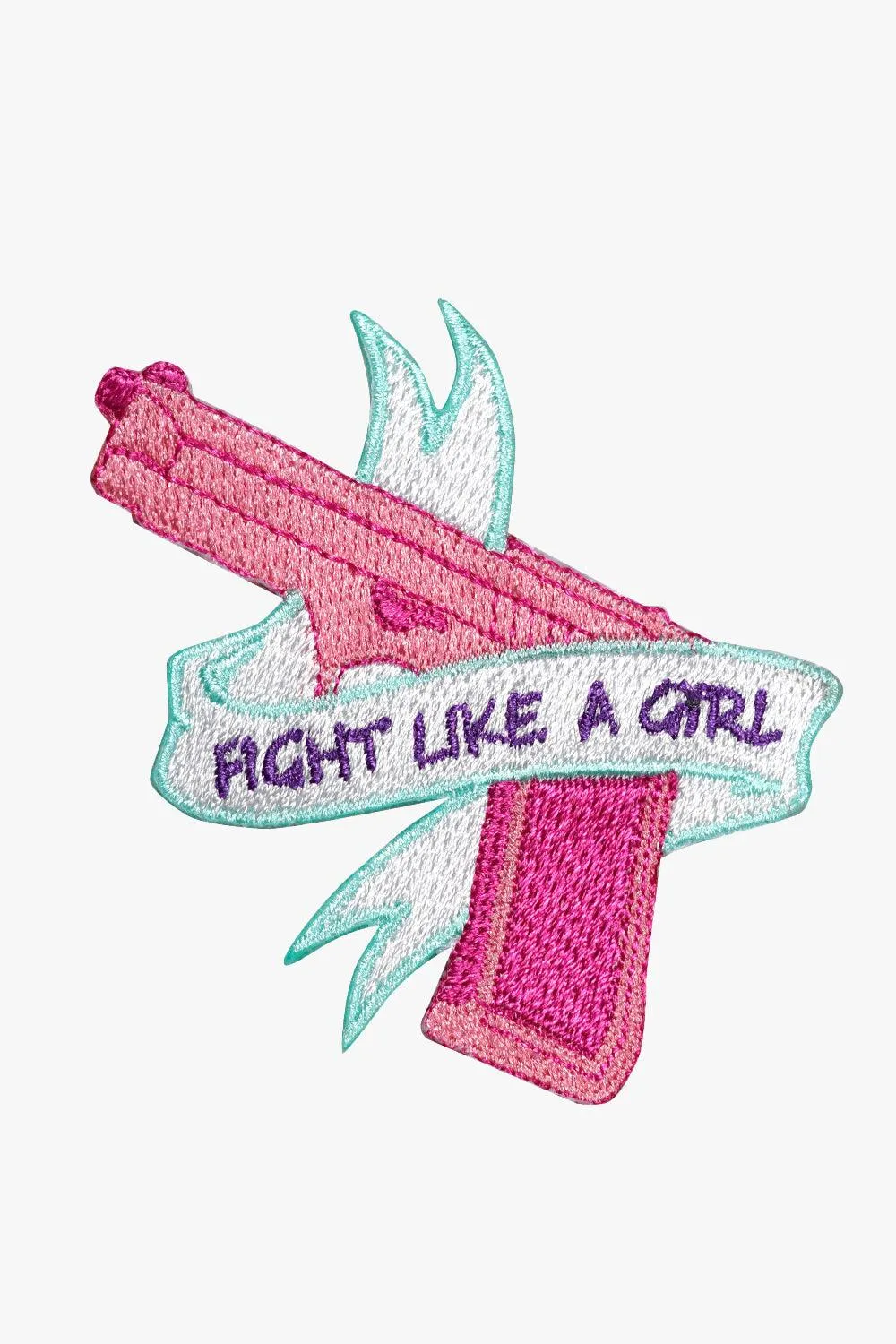 Fight Like A Girl Pink Pistol Patch