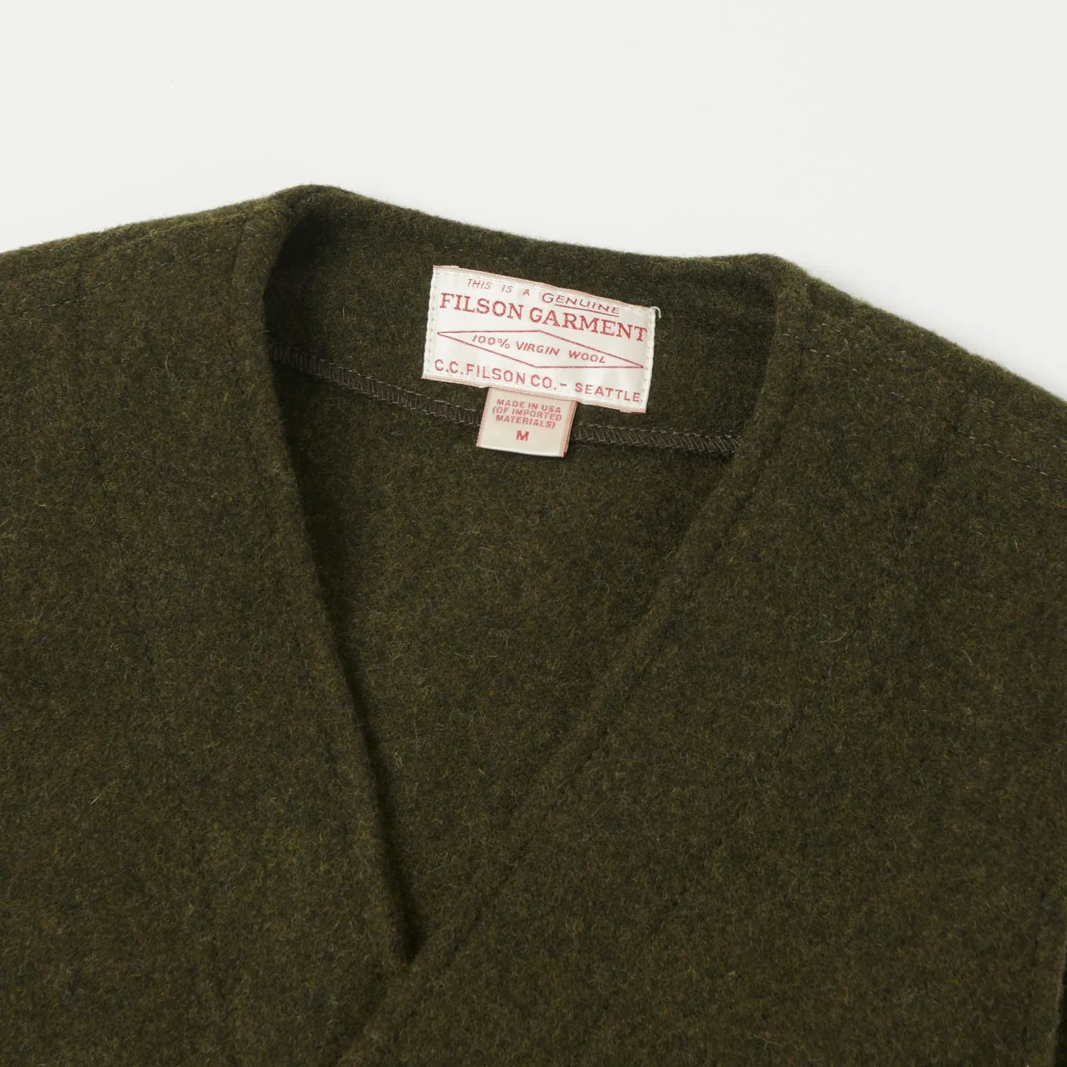 Filson Mackinaw Wool Vest - Forest Green