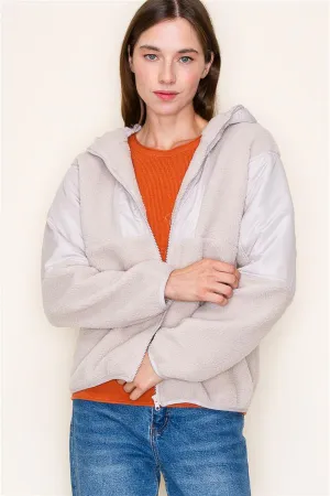 Fleece Zip Up Jacket with Hood