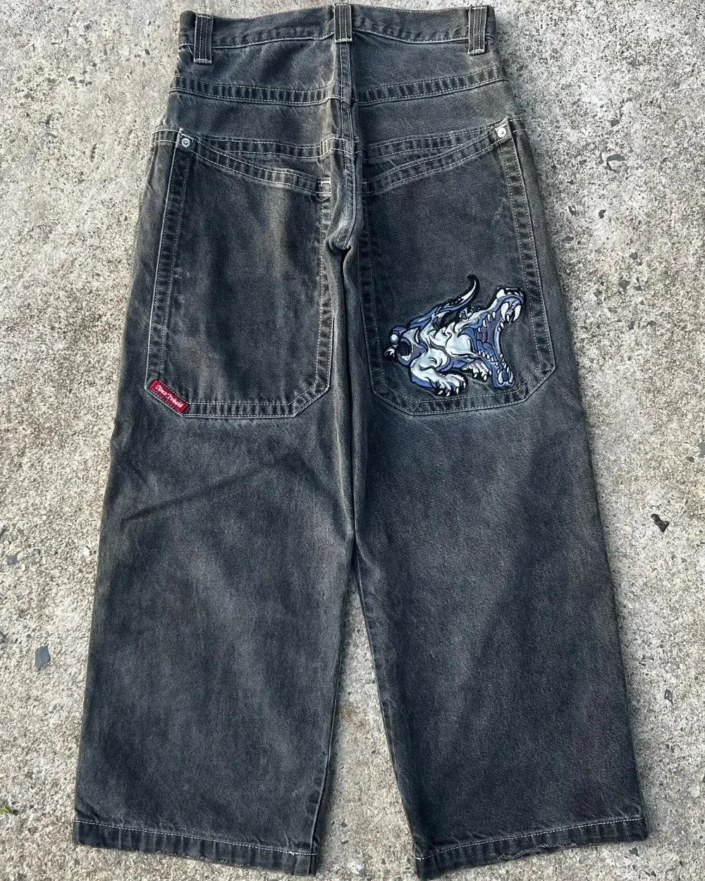 Getadme Hip Hop baggy jeans Harajuku Y2K Embroidered high quality high waisted jeans biggest trashy ropa aesthetic wide leg jeans