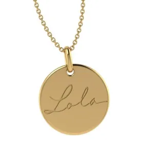 Gold Disc Medallion Necklace LOLA