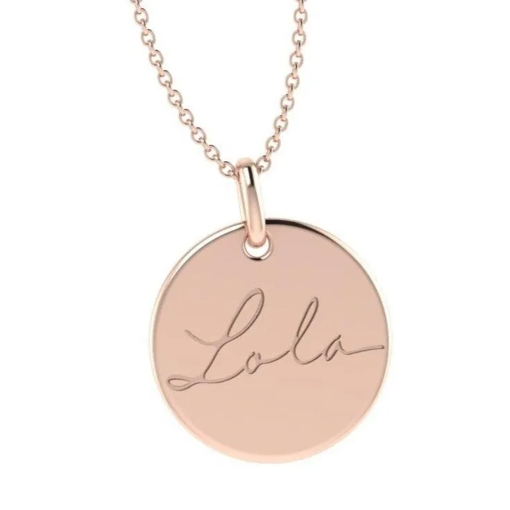 Gold Disc Medallion Necklace LOLA