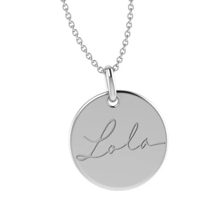 Gold Disc Medallion Necklace LOLA