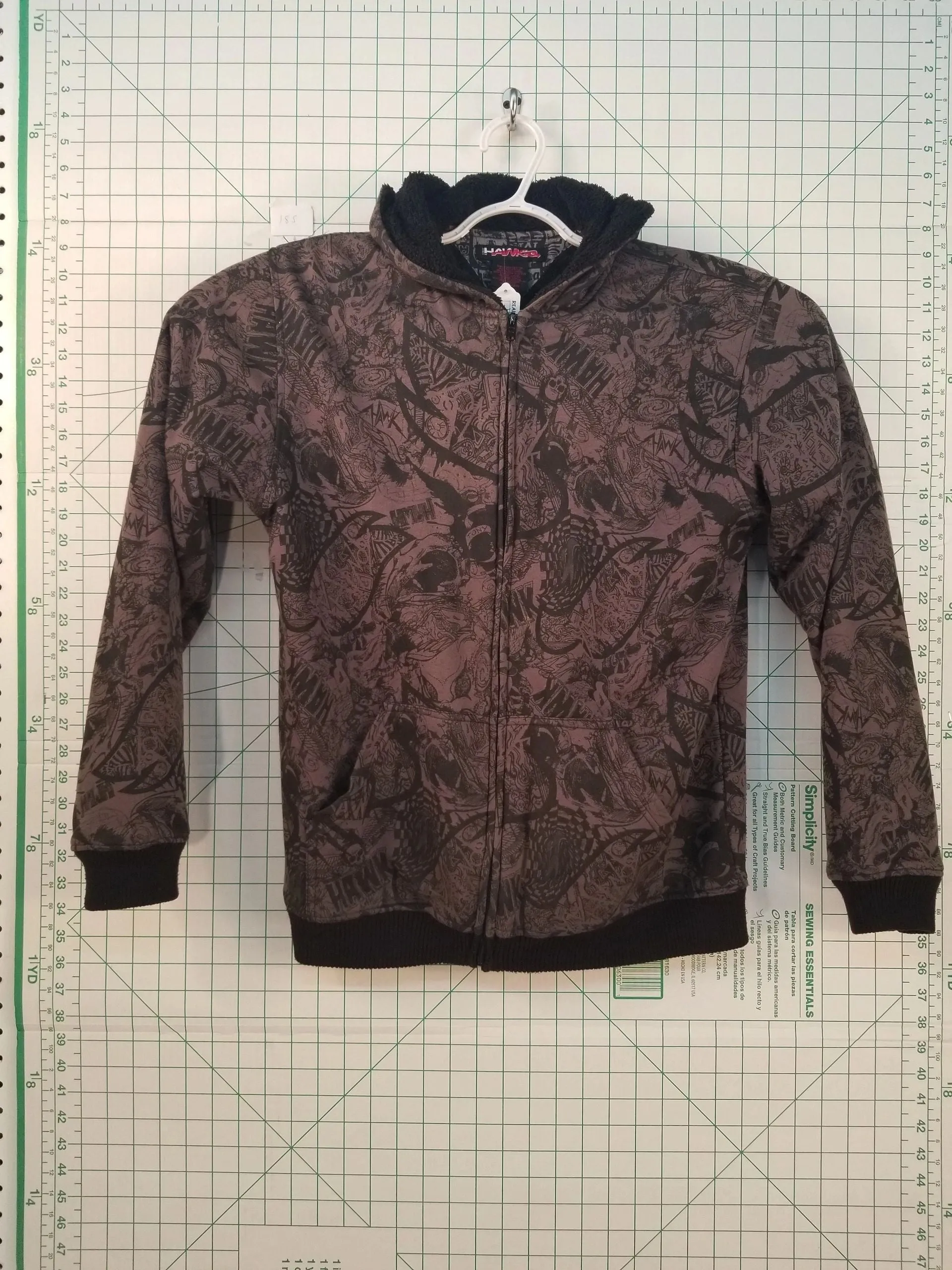 Hawk Zip-up Hoodie w/ Faux Fur Lining XL