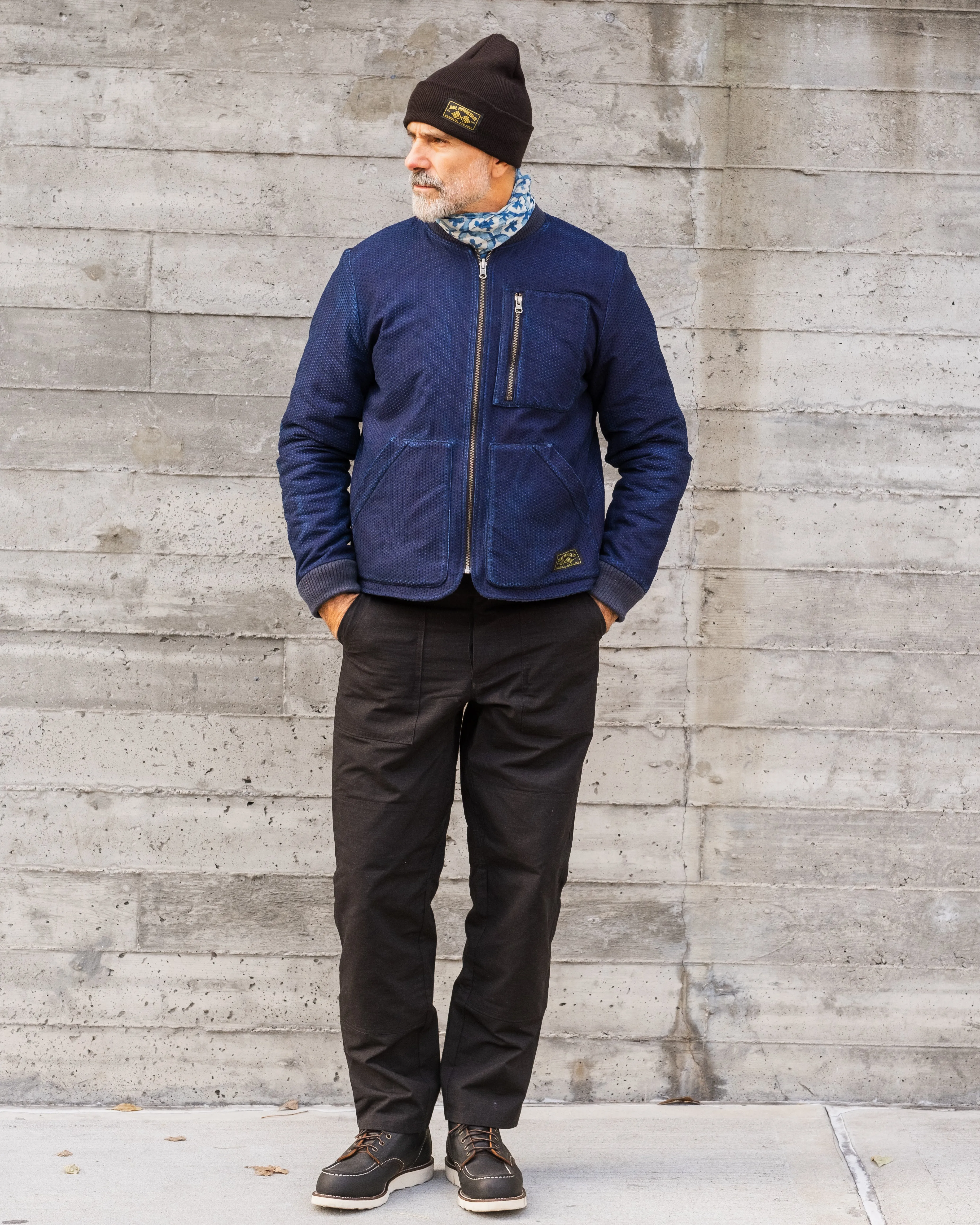 Humboldt Polartec® Liner Reversible Jacket - indigo sashiko