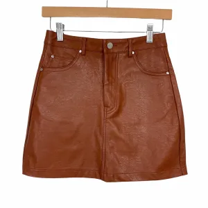 Hyfve Hyfve Hyfve Camel Faux Leather Skirt- Size S